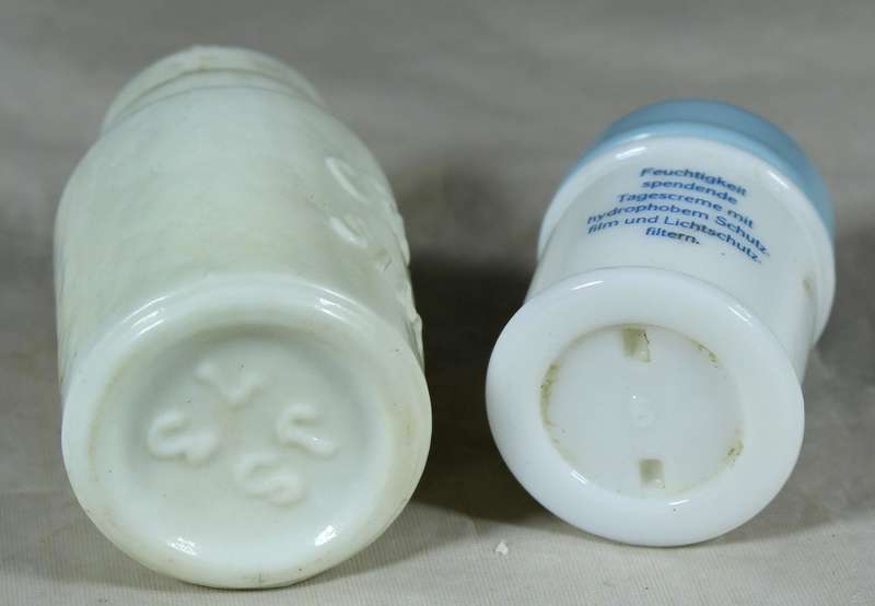 Cream Simon white glass bottle & Ellen Betrix ointment