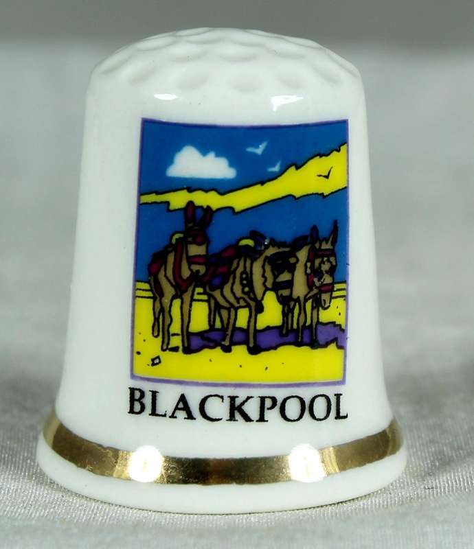 Bone China thimble - Blackpool