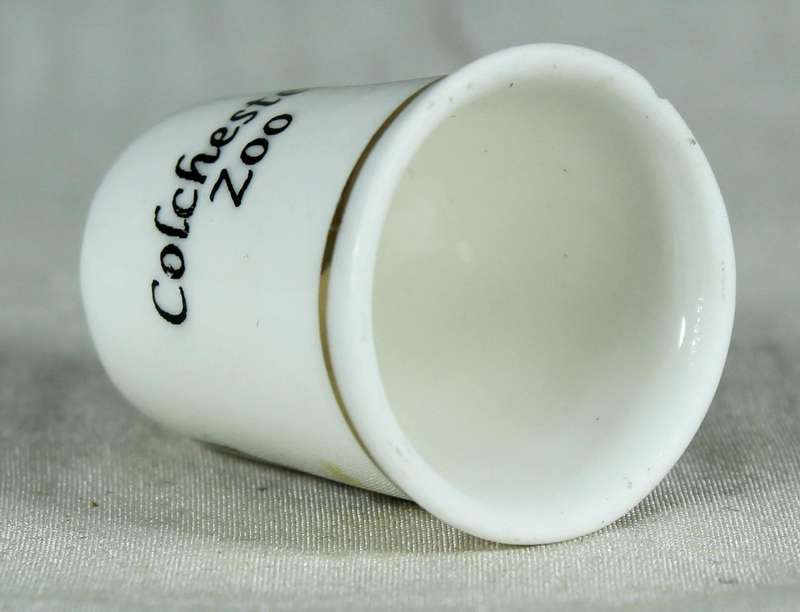 Bone China thimble - Colchester zoo - Elephant