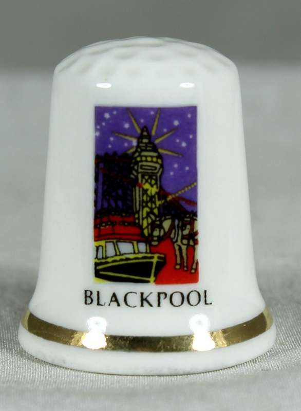 Bone China thimble - Blackpool