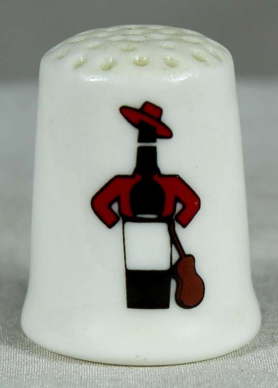 Bone China thimble - Mexican man