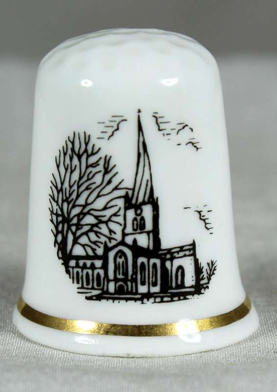 Bone China thimble - St Mary's and all saints - Chesterfield