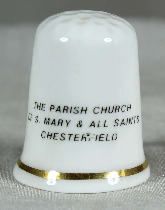 Bone China thimble - St Mary's and all saints - Chesterfield