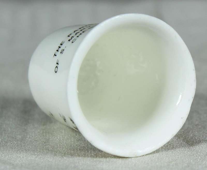 Bone China thimble - St Mary's and all saints - Chesterfield