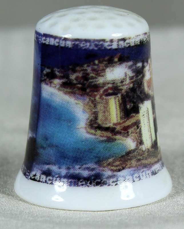 Bone China thimble - Cancun