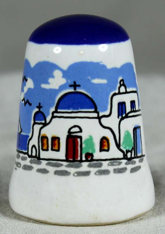 Bone China thimble - Rodos
