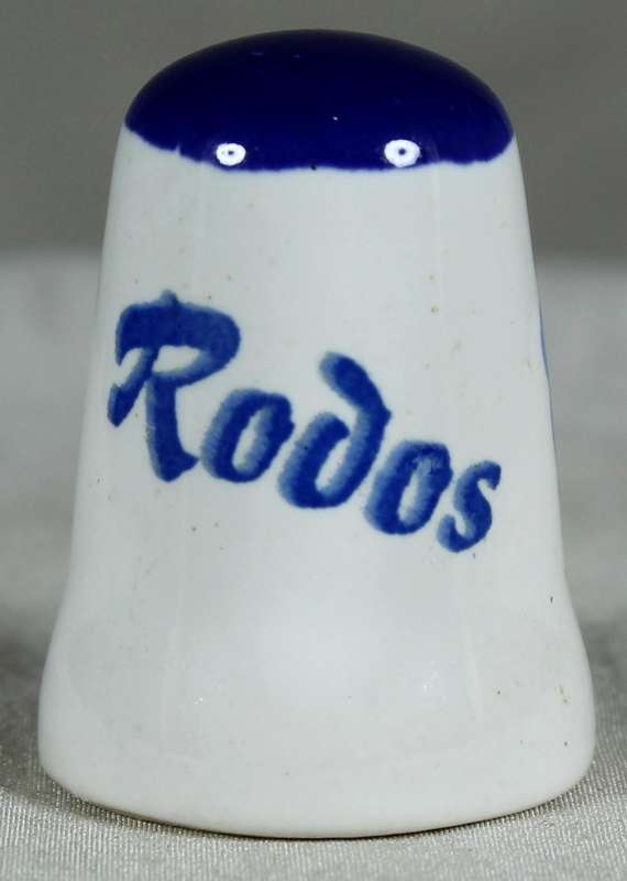 Bone China thimble - Rodos