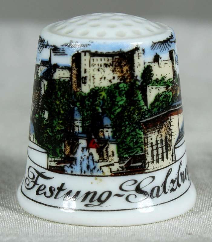 Bone China thimble - Festung - Salzburg