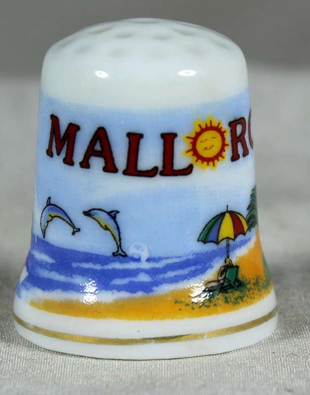 Bone China thimble - Mallorca