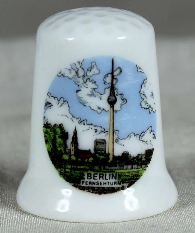 Bone China thimble - Berlin Fernsehturm