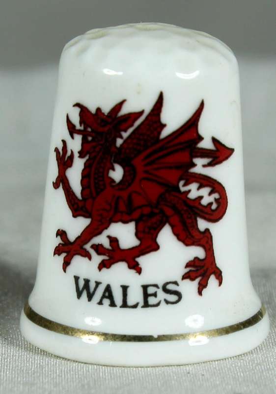 Bone China thimble - Wales