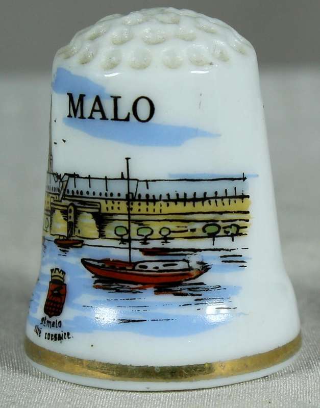 Bone China thimble - Saint Malo