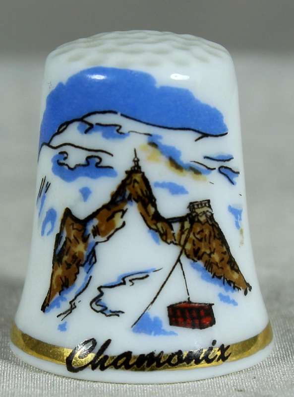 Bone China thimble - Chamonix