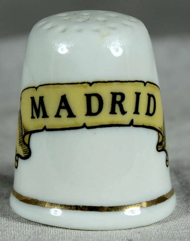 Bone China thimble - Madrid