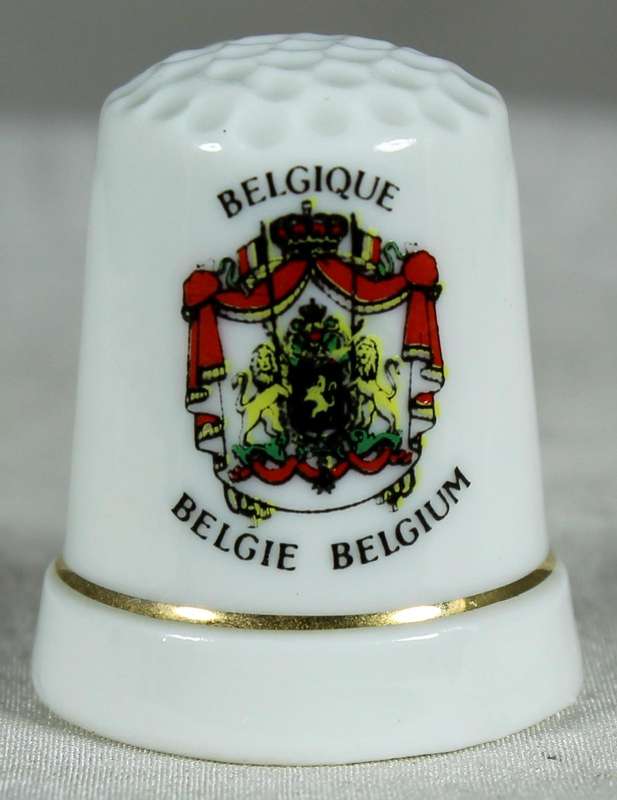 Bone China thimble - Belgium