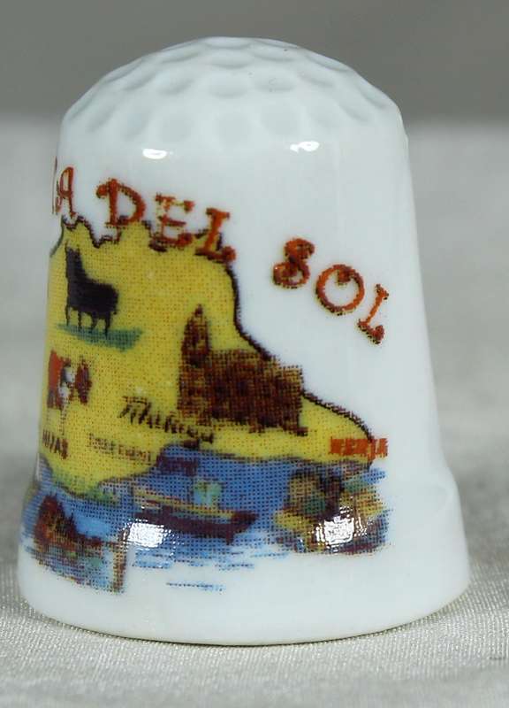 Bone China thimble - Costa del Sol