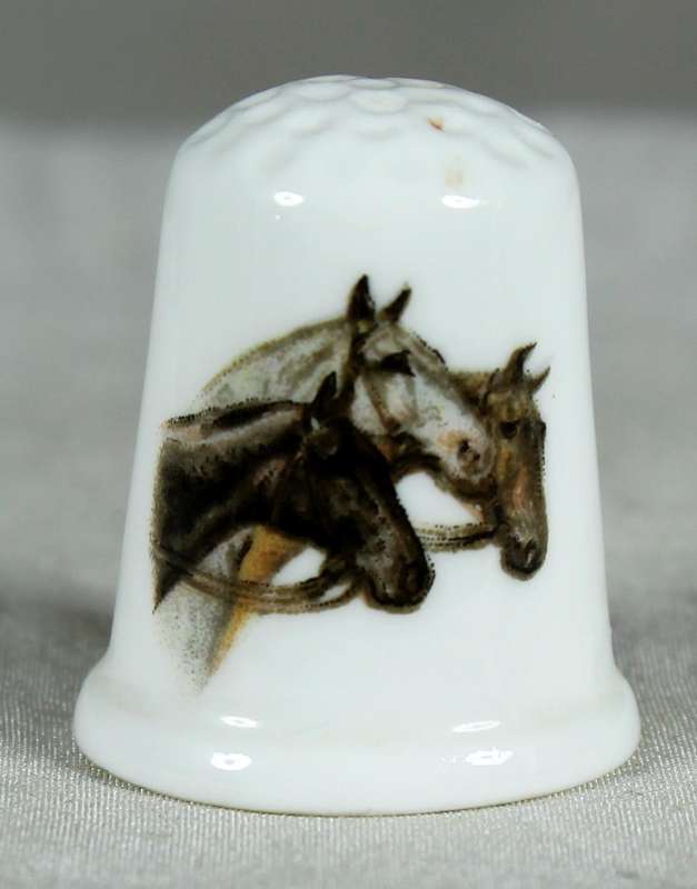 Bone China thimble - Horses