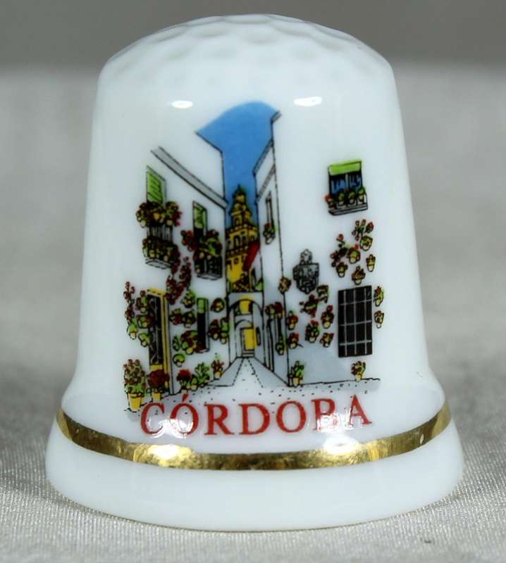 Bone China thimble - Cordoba
