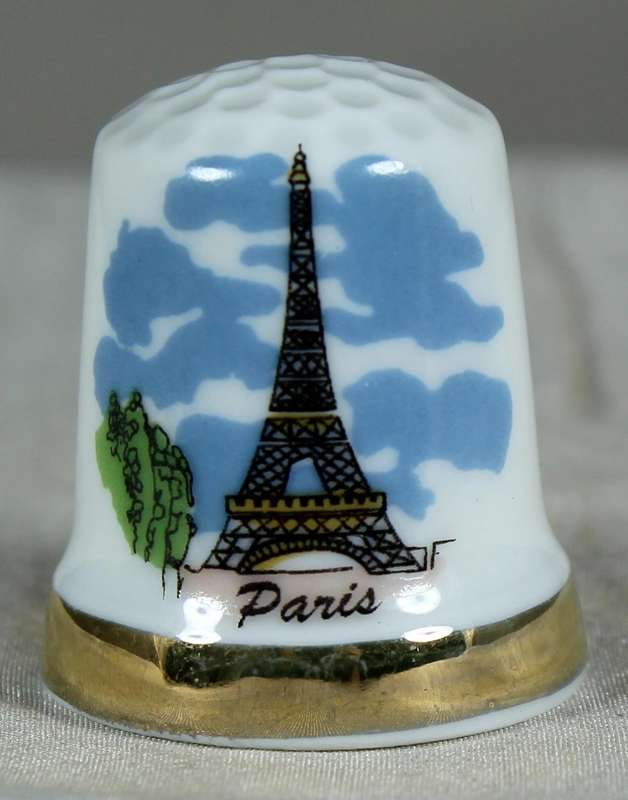Bone China thimble - Paris