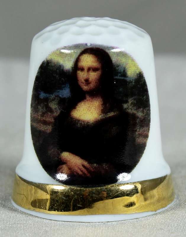 Bone China thimble - Mona Lisa