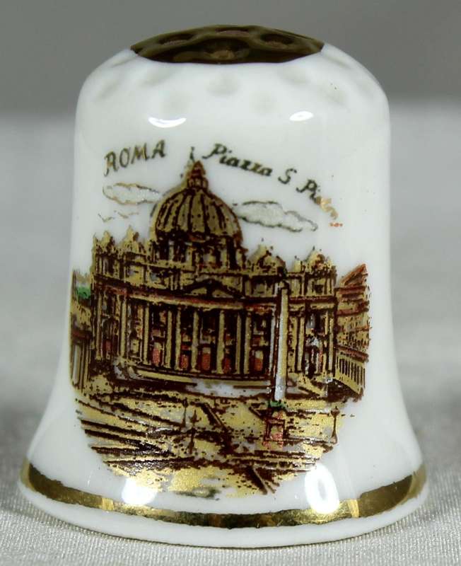 Bone China thimble - Rome