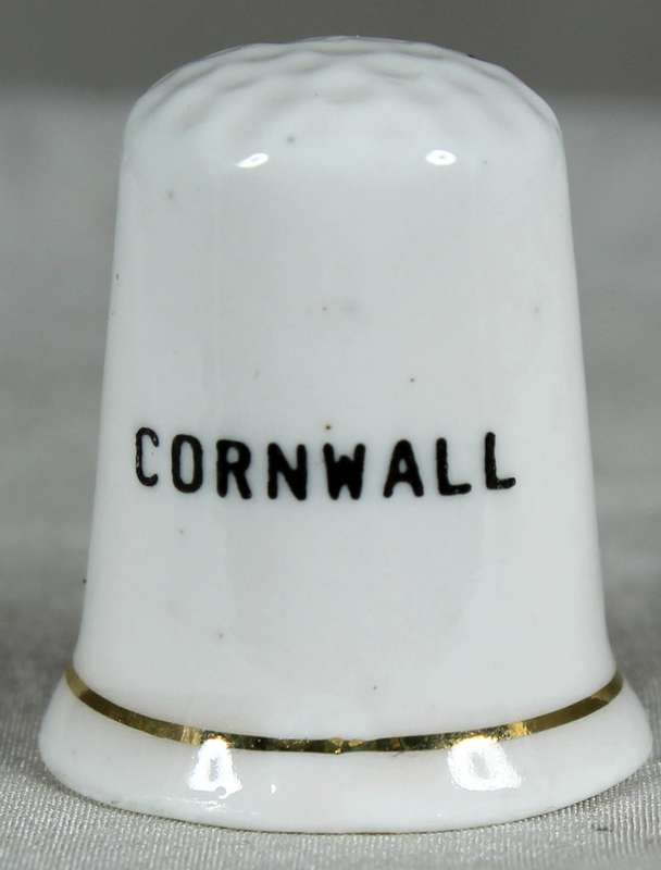 Bone China thimble - Cornwall