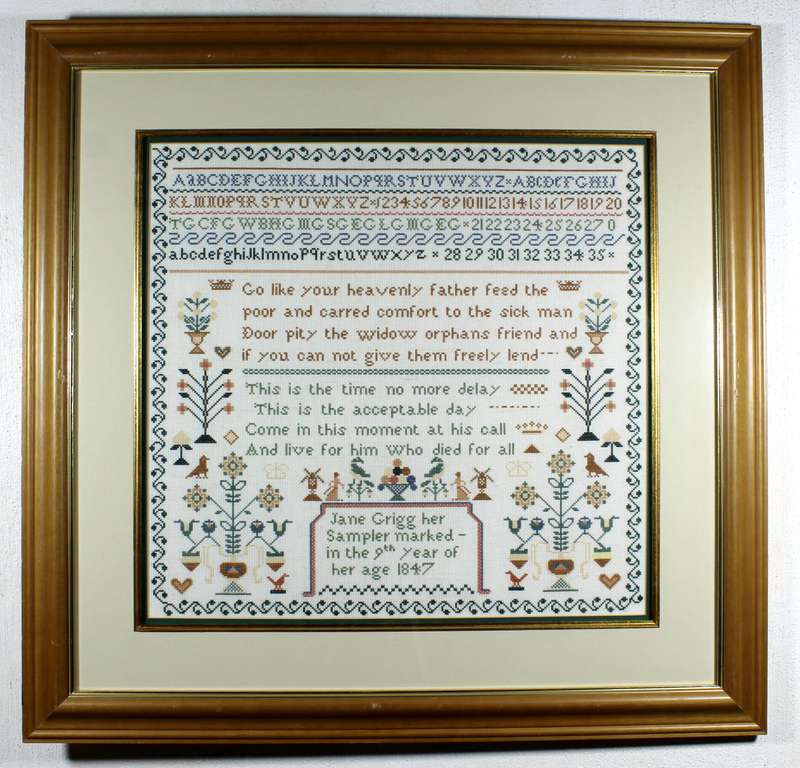 Jane Grigg embroidery sampler