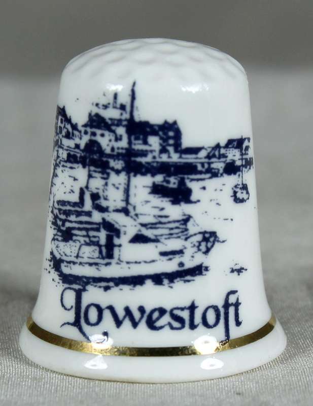 Bone China thimble - Lowestoft