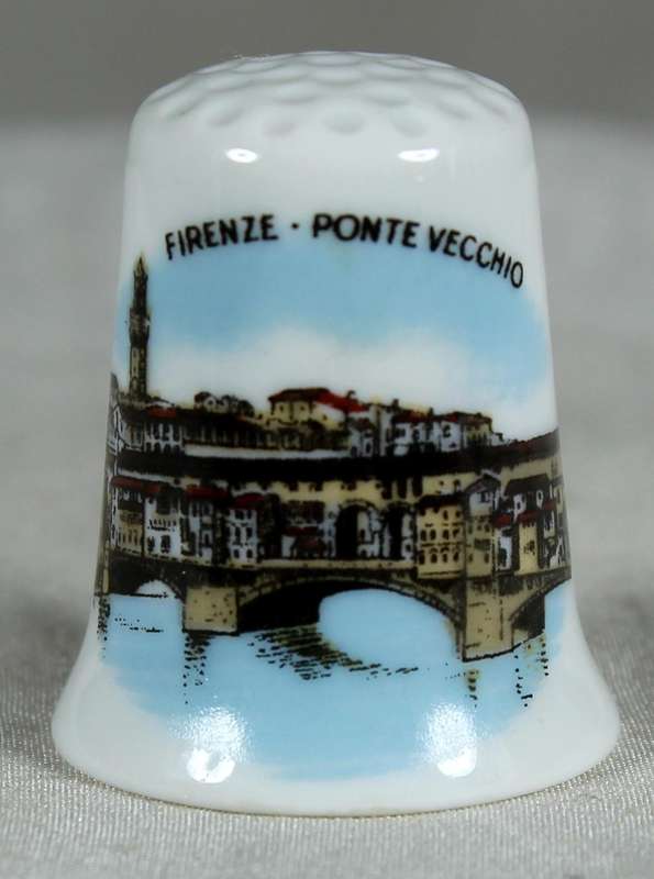 Bone China thimble - Firenze - Ponte Vecchio