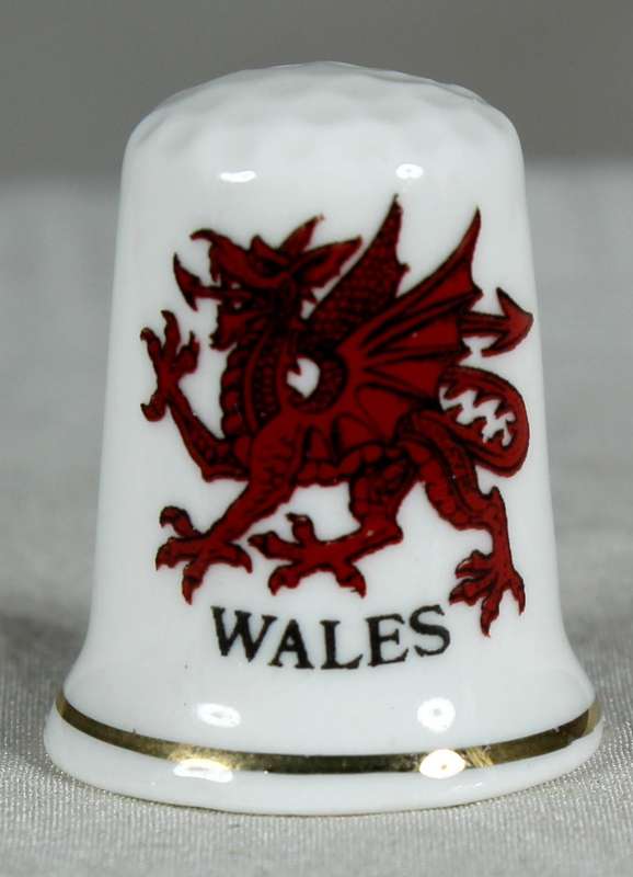 Bone China thimble - Tenby Wales