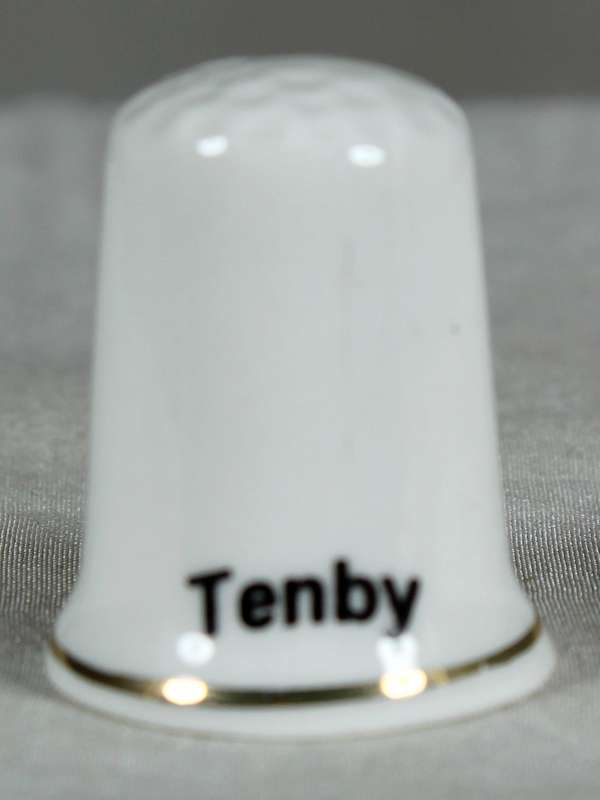 Bone China thimble - Tenby Wales