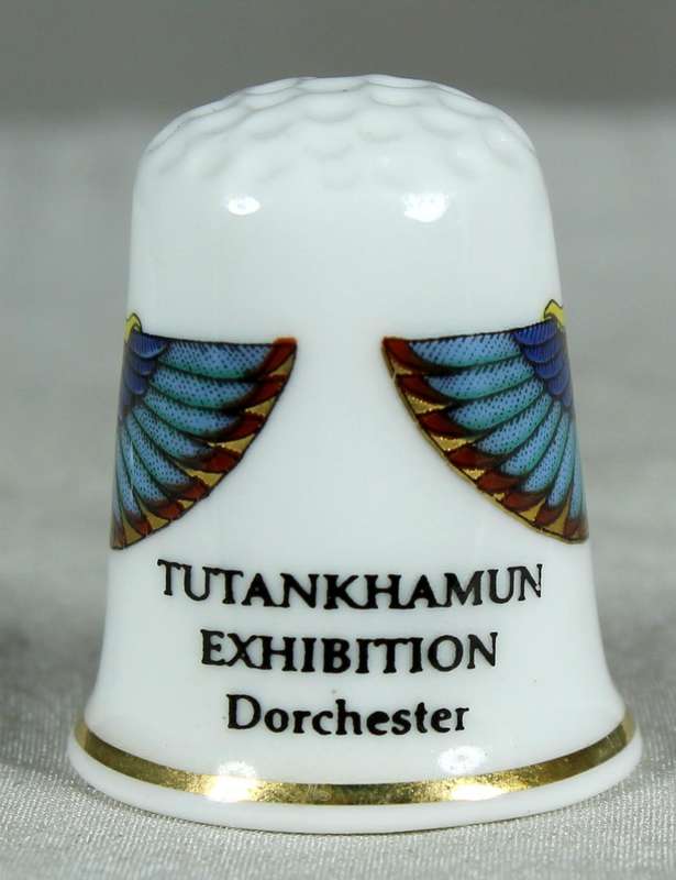 Bone China thimble - Tutankhamun exhibition Dorchester