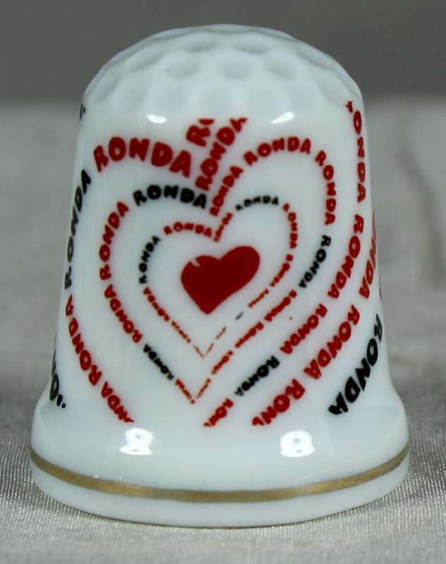 Bone China thimble - Ronda