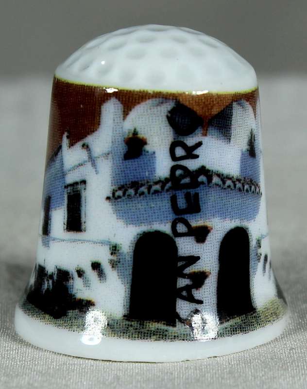 Bone China thimble - San Pedro