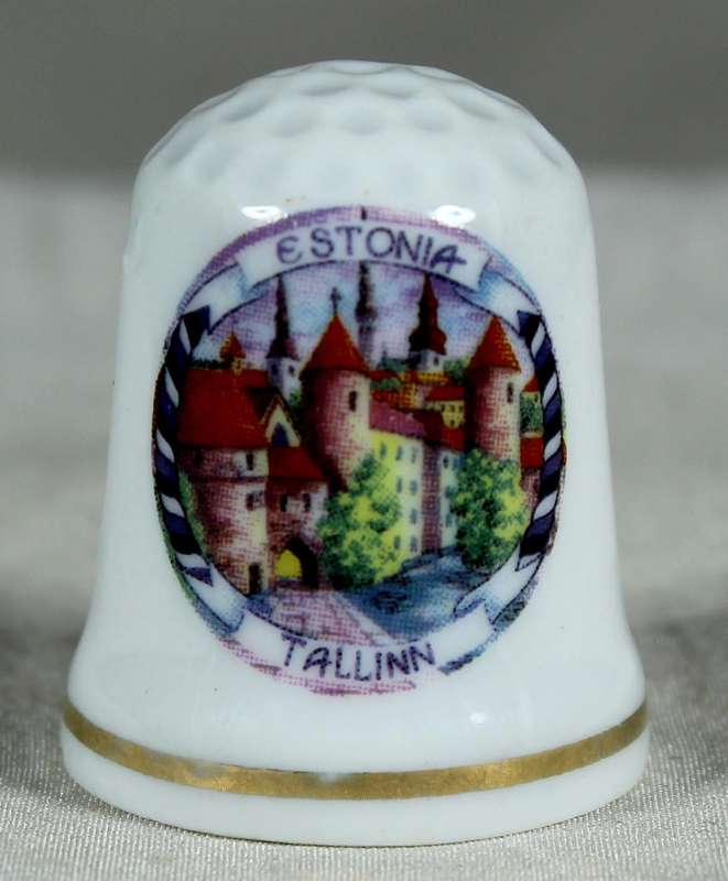 Bone China thimble - Tallinn