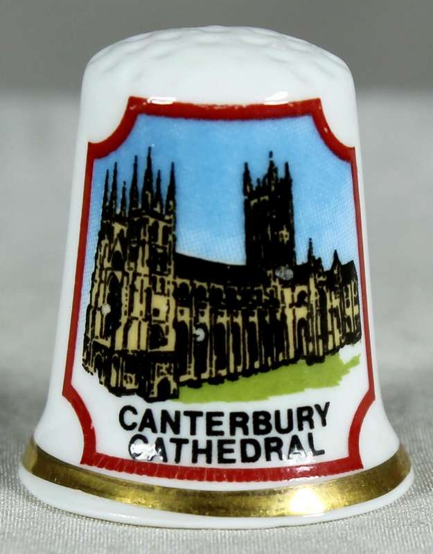 Bone China thimble - Canterbury Cathedral