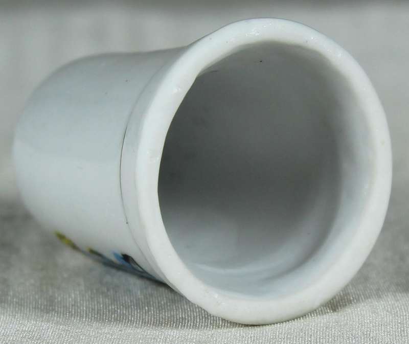 Bone China thimble - I love Corfu