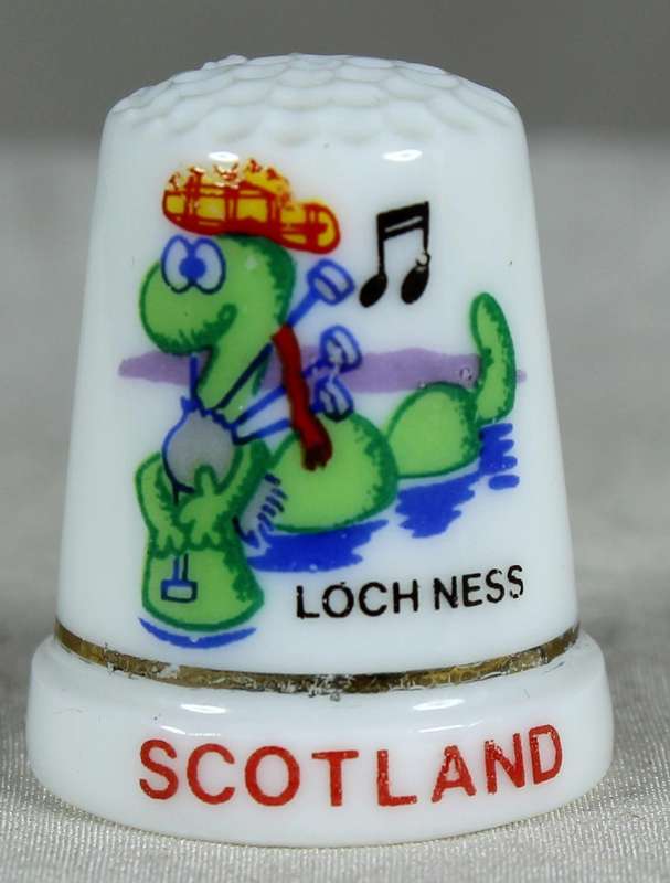 Bone China thimble - Loch Ness Scotland