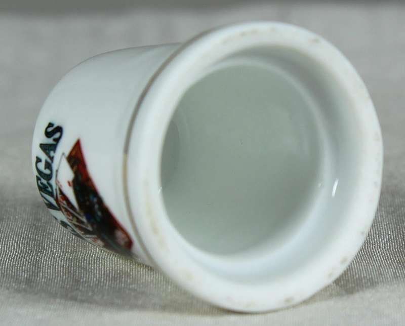 Bone China thimble - Las Vegas