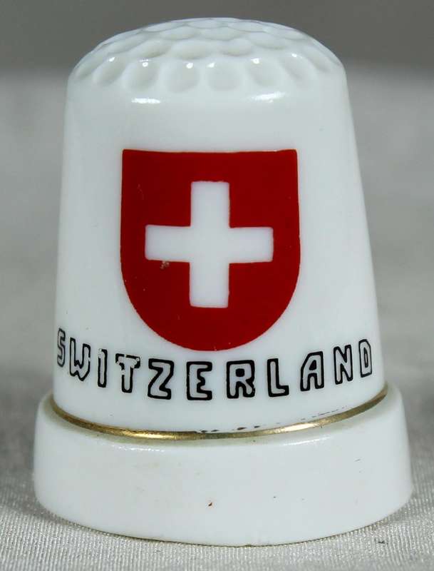 Bone China thimble - Switzerland