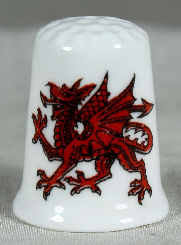 Bone China thimble - Wales