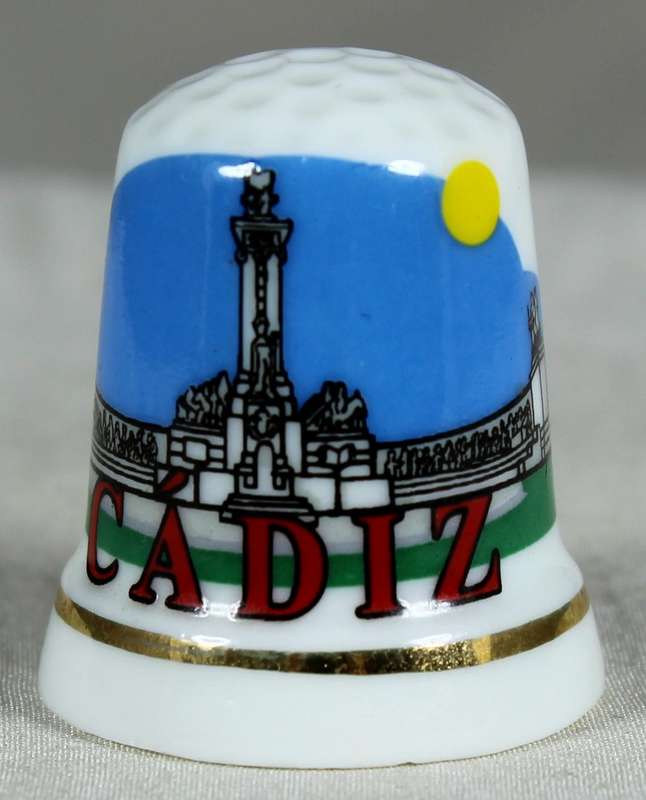 Bone China thimble - Cadiz