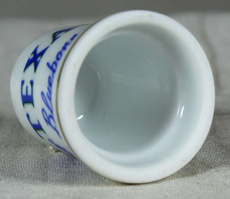Bone China thimble - Texas bluebonnets