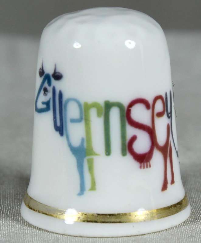 Bone China thimble - Guernsey