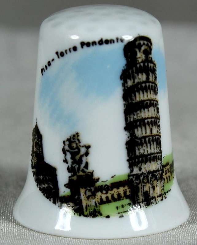 Bone China thimble - Pisa tower