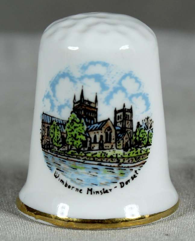 Bone China thimble - Wimborne Minster Dorset