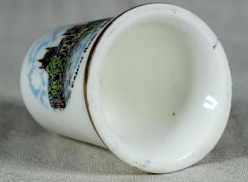 Bone China thimble - Wimborne Minster Dorset
