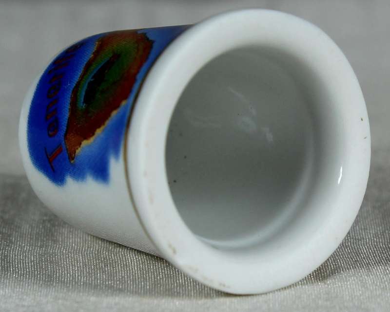 Bone China thimble - Tenerife
