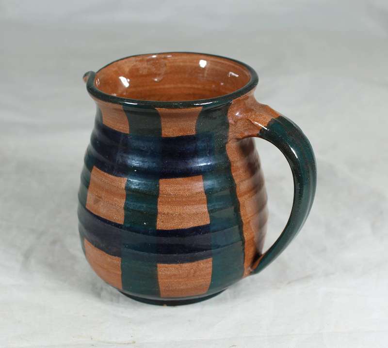 Milk jug with cross hatch pattern