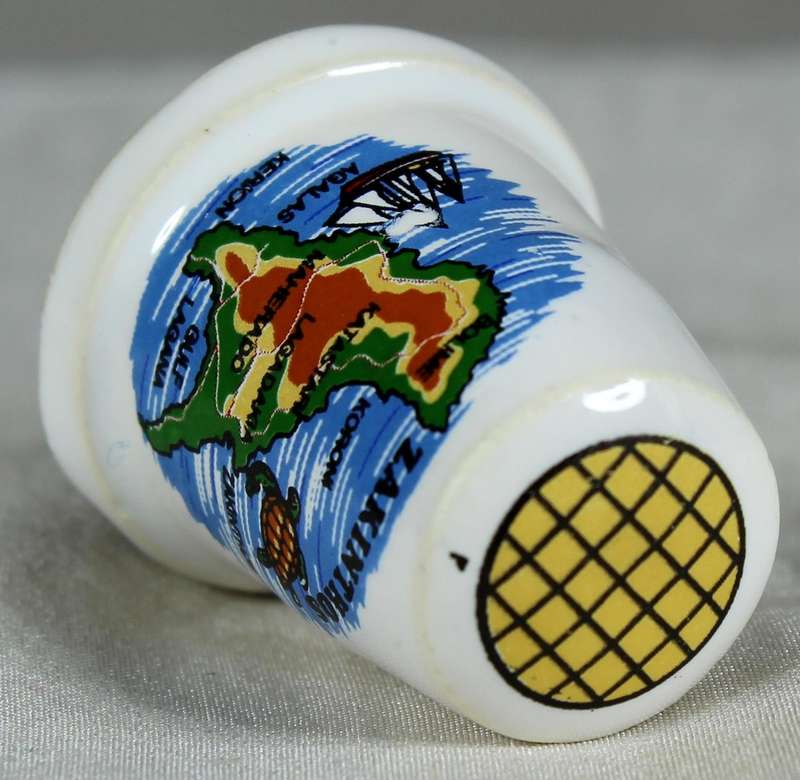 Bone China thimble - Zakinthos